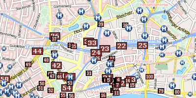 Hauptwache Frankfurt - Knotenpunkt S- Bahn / Fotos & Stadtplan