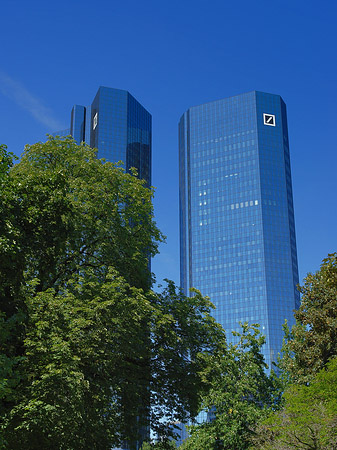 Deutsche Bank mit Bäumen Fotos