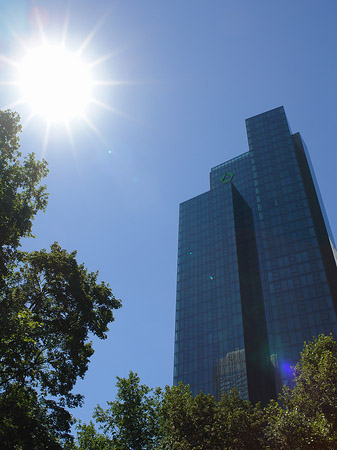 Foto Sonne strahlt die Dresdner Bank an - Frankfurt am Main