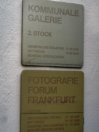 Schild von Schirn Kunsthalle Frankfurt