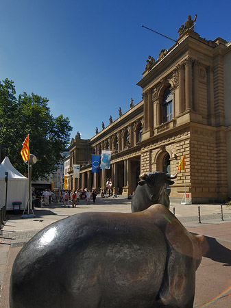 Foto Wertpapierbörse mit Bulle und Bär