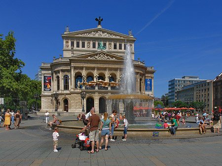 Alte Oper mit Brunnen Fotos