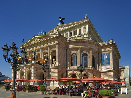 Alte Oper mit Schirmen Fotos