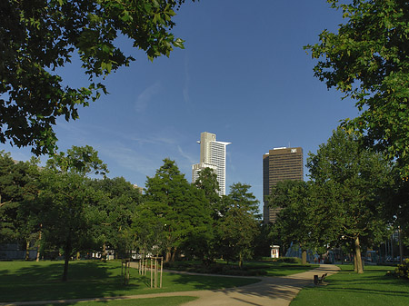 Friedrich-Ebert-Anlage mit Westendtower und Citytower