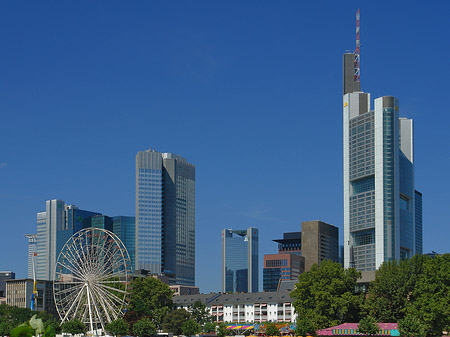 Skyline von Frankfurt mit Riesenrad - Hessen (Frankfurt am Main)