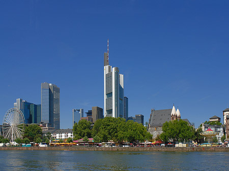 Skyline von Frankfurt mit Riesenrad - Hessen (Frankfurt am Main)