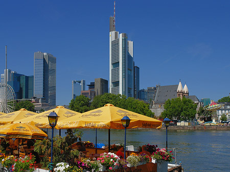 Skyline von Frankfurt mit Schöfferhofer Weizen - Hessen (Frankfurt am Main)