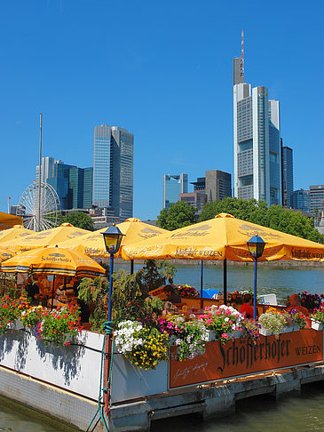 Foto Skyline von Frankfurt mit Schöfferhofer Weizen - Frankfurt am Main