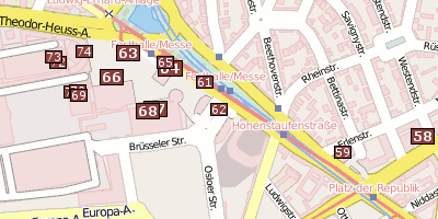 Castor und Pollux Stadtplan