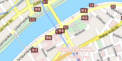 Stadtplan Deutsches Filmmuseum Frankfurt