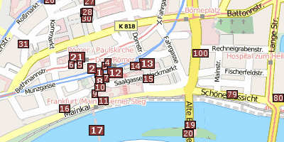 Stadtplan Kaiserdom Frankfurt