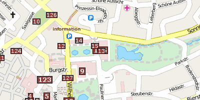 Stadtplan Kurhaus mit Spielbank